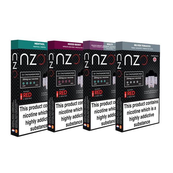 NZO 20mg Salt Cartridges with Red Liquids Nic Salt (50VG/50PG) Vaping Products 3