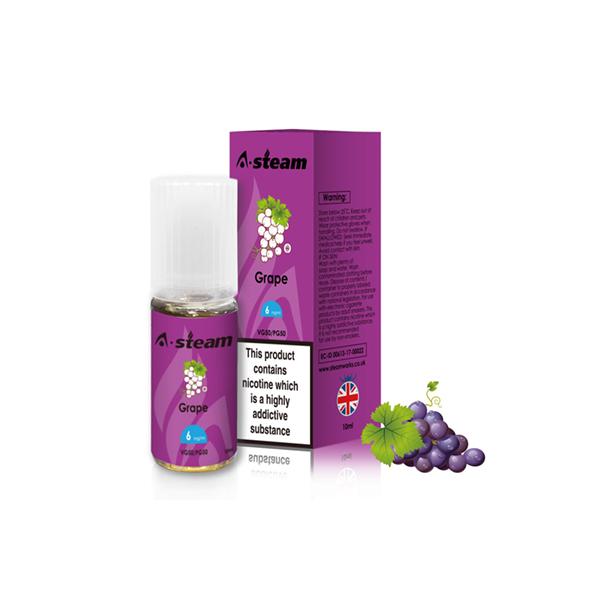 A-Steam Fruit Flavours 12MG 10ML (50VG/50PG) E-liquids 15
