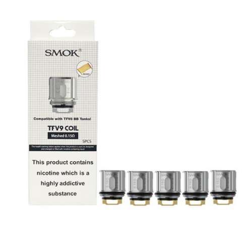 <a href="https://wvvapes.co.uk/smok-tfv9-replacement-mesh-coil-0-15ohms">Smok TFV9 Replacement Mesh Coil 0.15ohms</a> Vaping Products