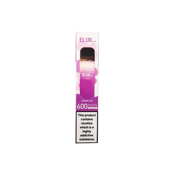 20mg Elux Bar Disposable Vape 600 Puffs 3 for £20 - Disposable Vapes 13