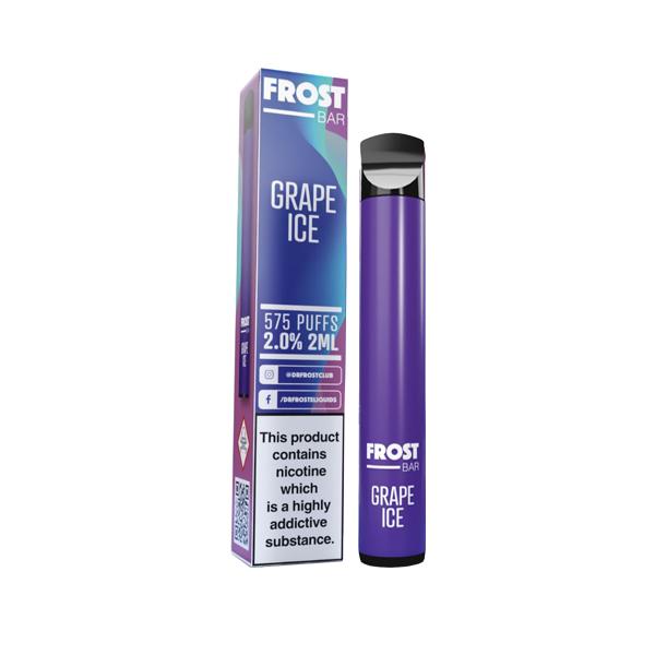 20mg Frost Bar Disposable Vape Kit 575 Puffs 3 for £20 - Disposable Vapes 4