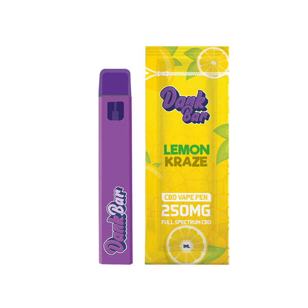 Dank Bar 250mg Full Spectrum CBD Vape Disposable by Purple Dank – 12 flavours Vape Kits 2