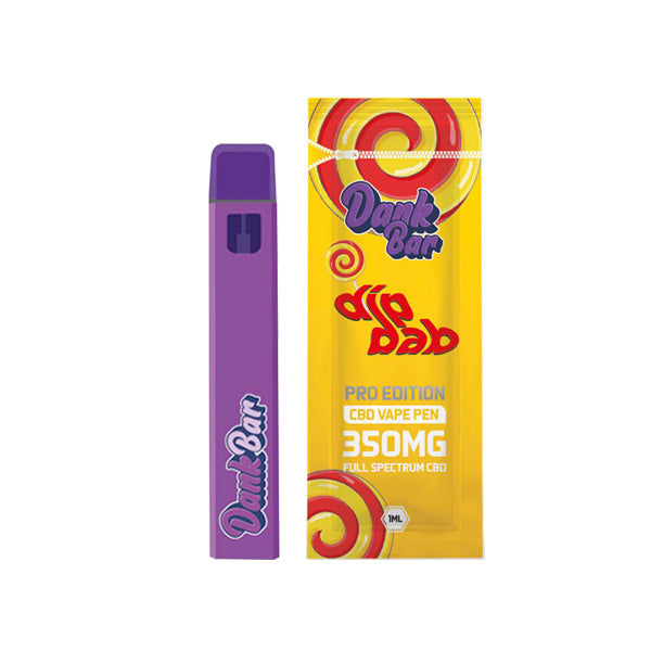 Dank Bar Pro Edition 350mg Full Spectrum CBD Vape Disposable by Purple Dank – 12 flavours Vape Kits 2